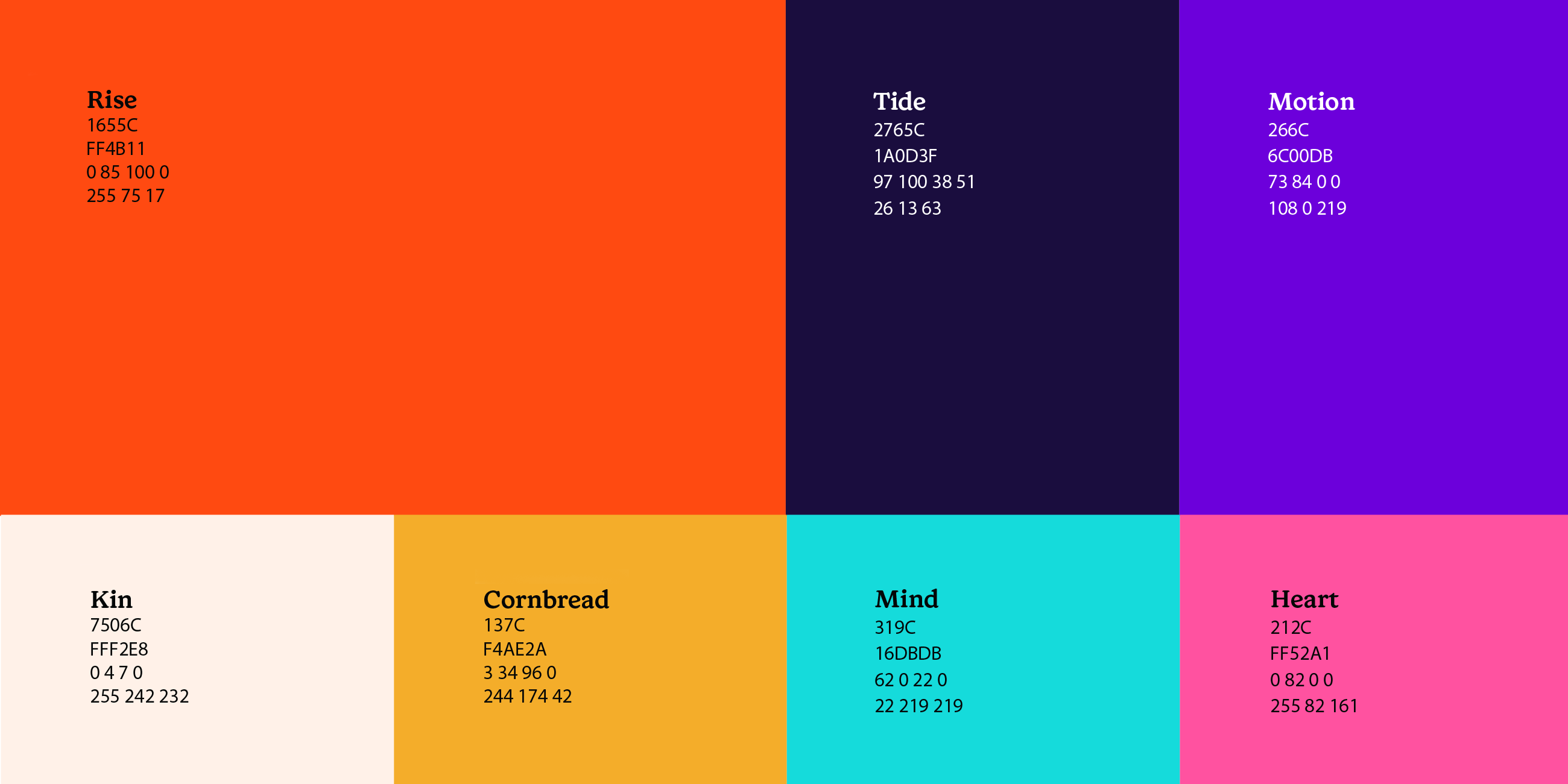 The color palette for 15Five