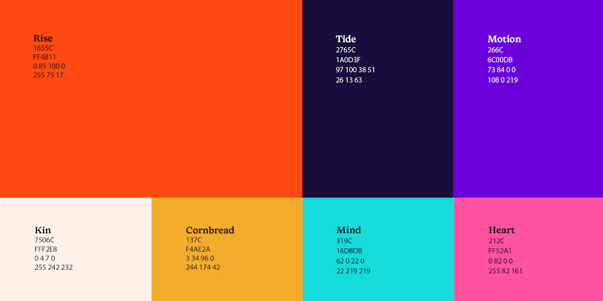 The color palette for 15Five
