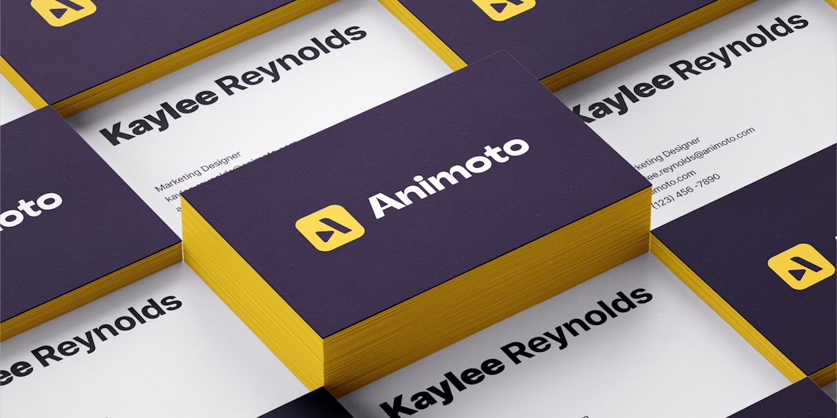 Animoto Business Cards