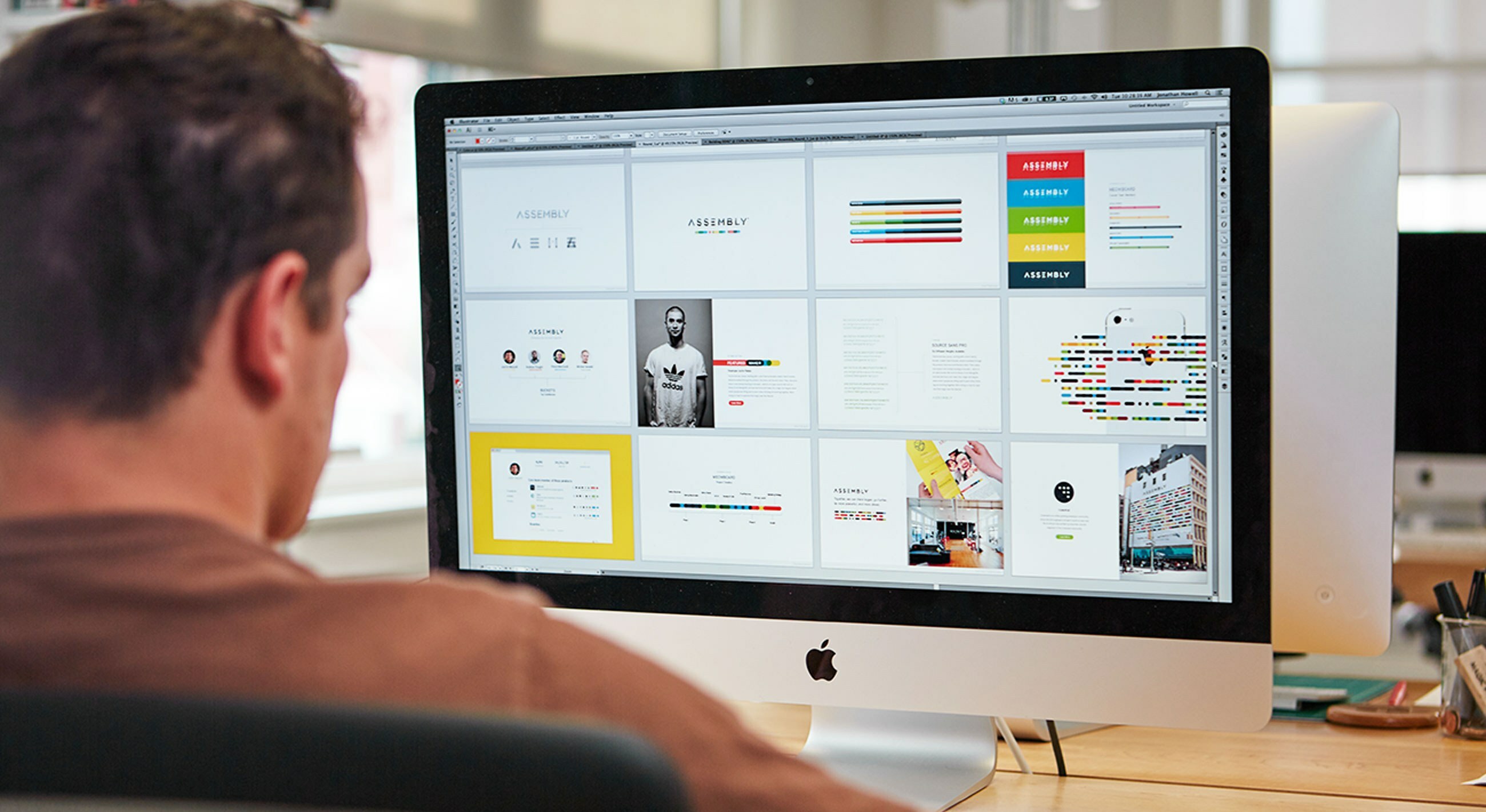 Assembly work on screen 2x