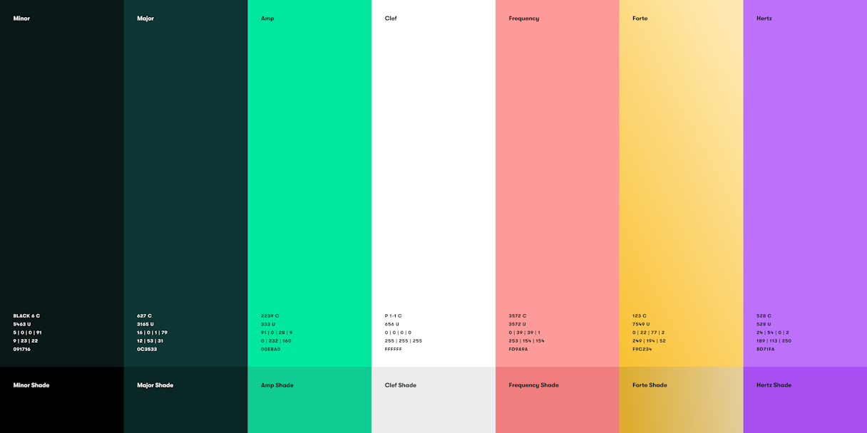 Color Palette can be square or wide Amplify