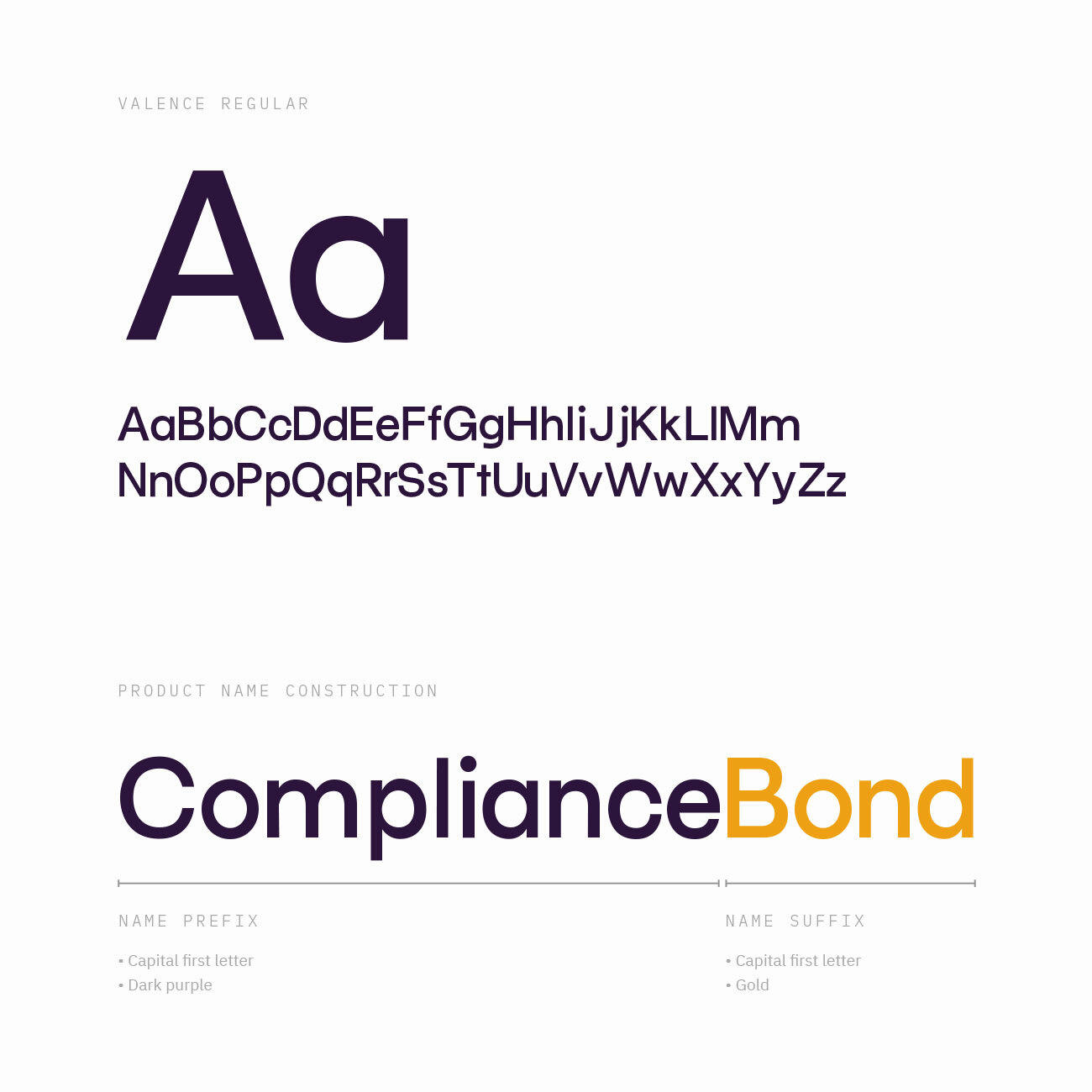 Galvanize valence typeface rules 2x