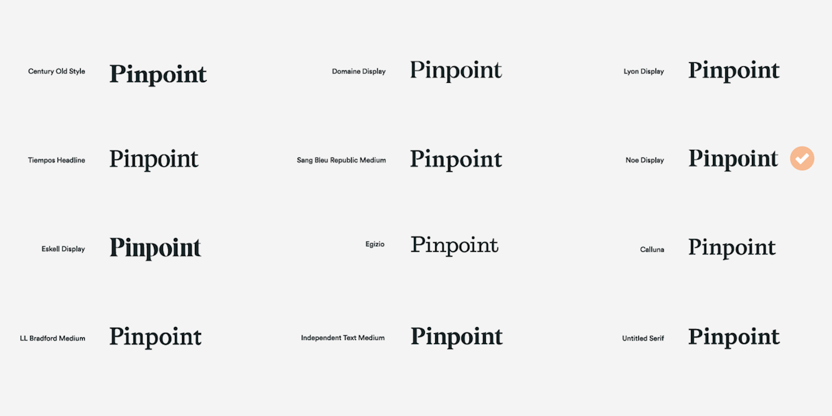 Pinpoint fontexplo GRAY
