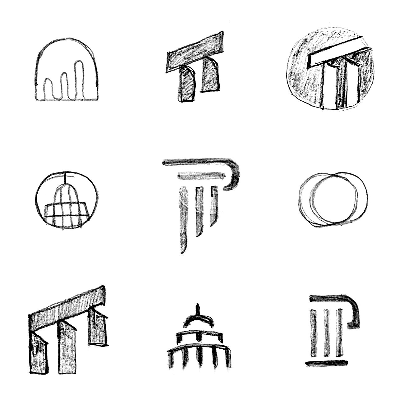 Early sketches for a potential mark