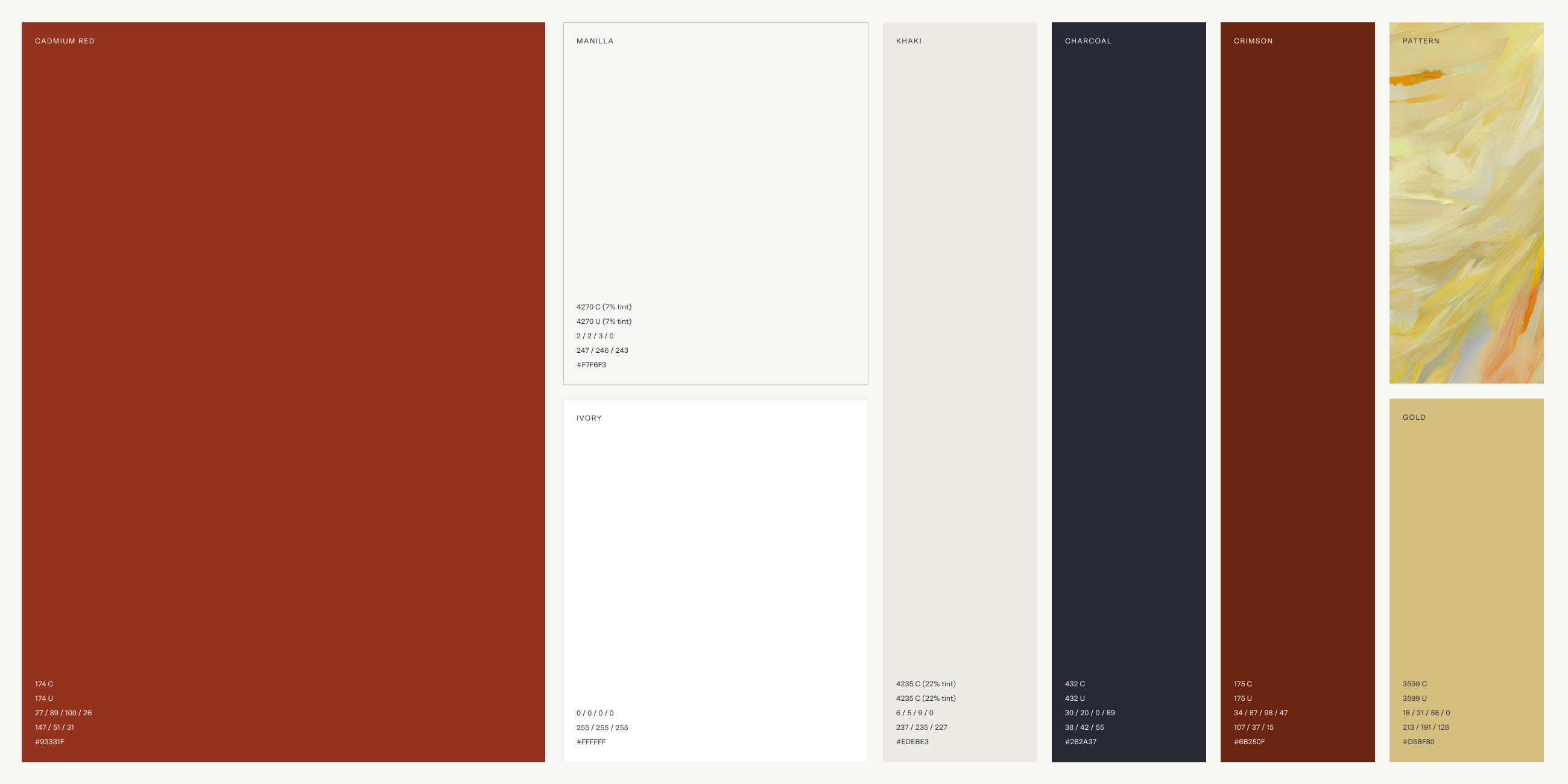 Cadmium Color Palette