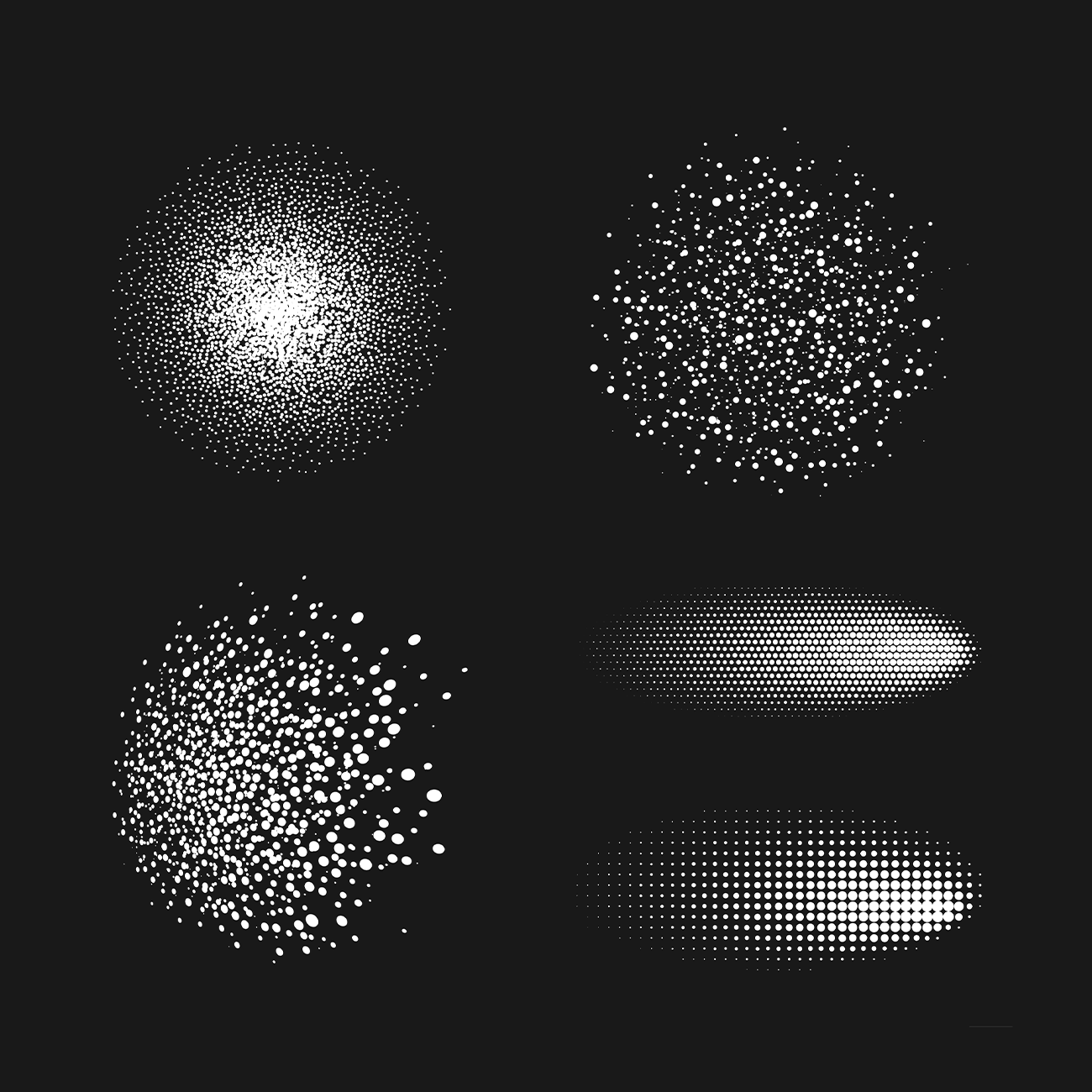 Vector shapes of bursts and dots to provide background texture