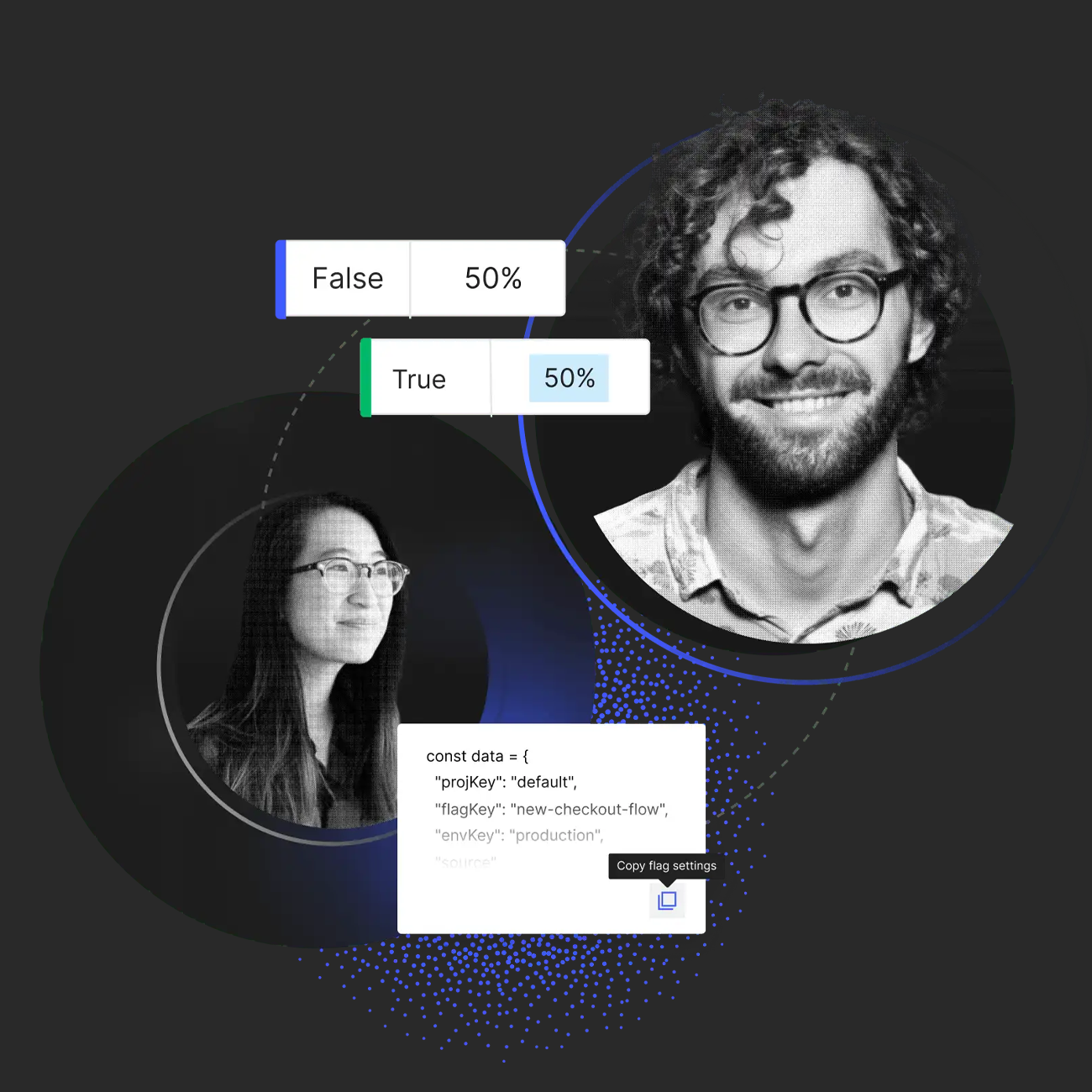 A hero image created by LaunchDarkly