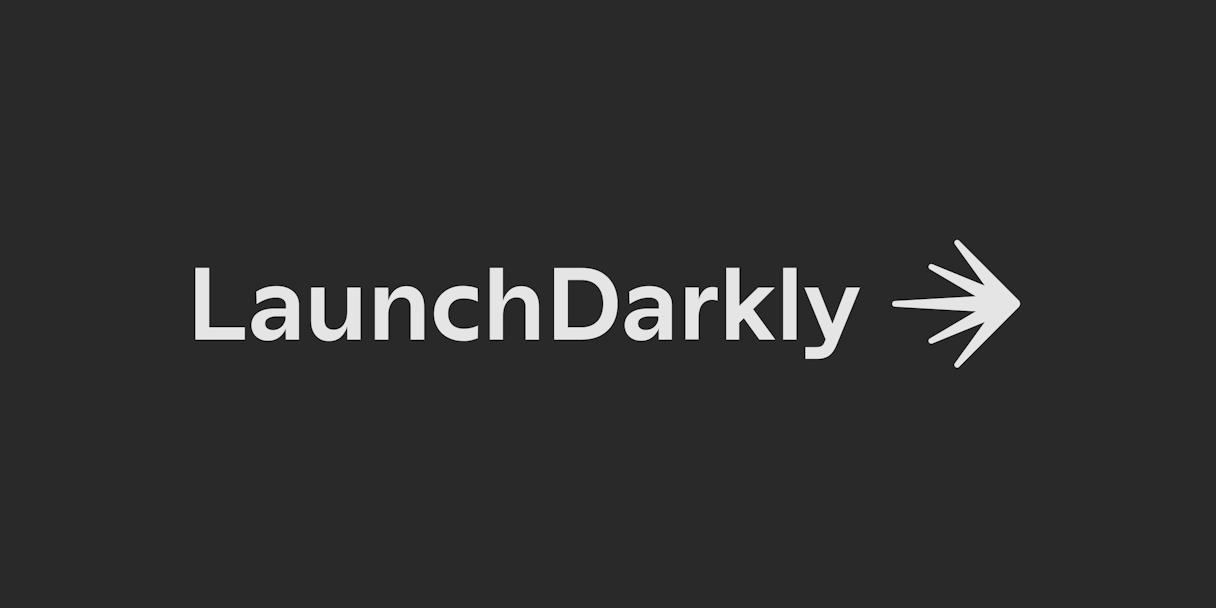 The final LaunchDarkly logo lockup: the logotype with the mark.