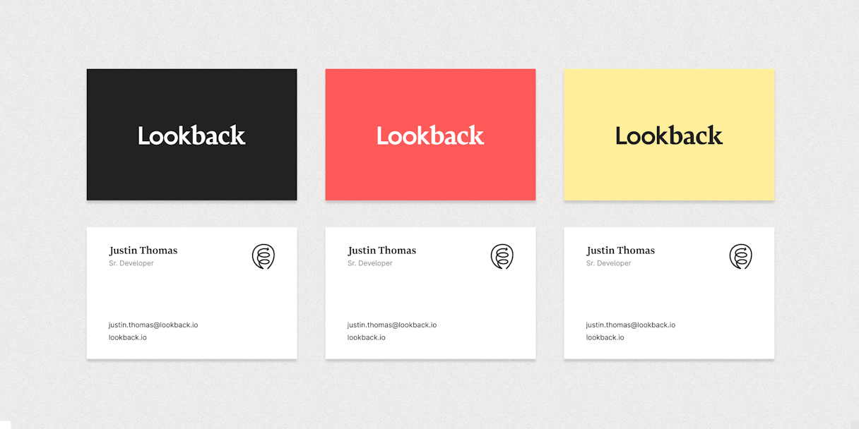 Lookback bizcard