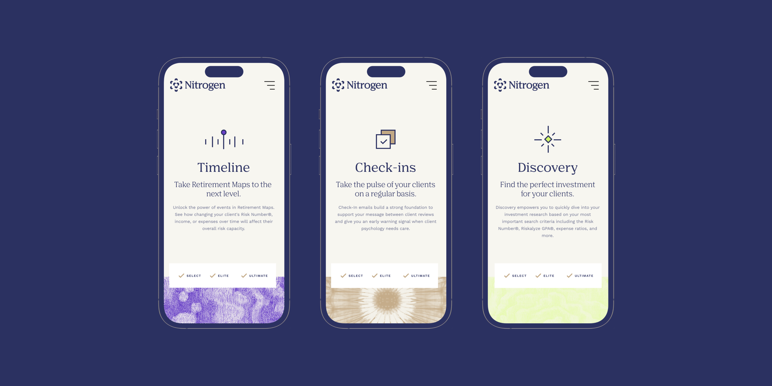 Nitrogen phone Mockups