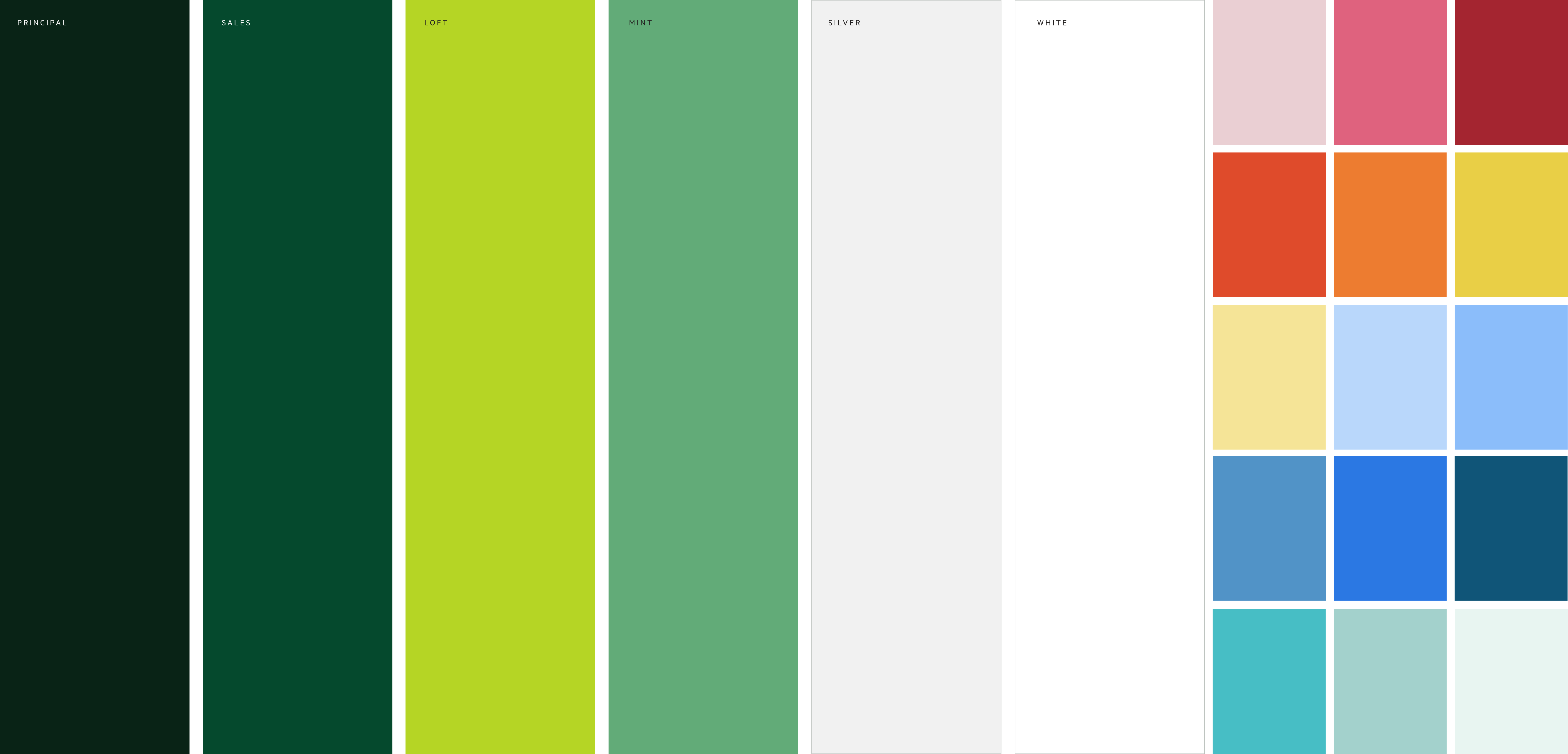 Fresh green color palette