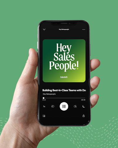 Branding for Salesloft's podcast, Hey Sales People!