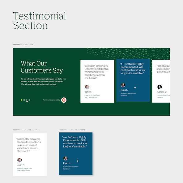 Sample interactive testimonials