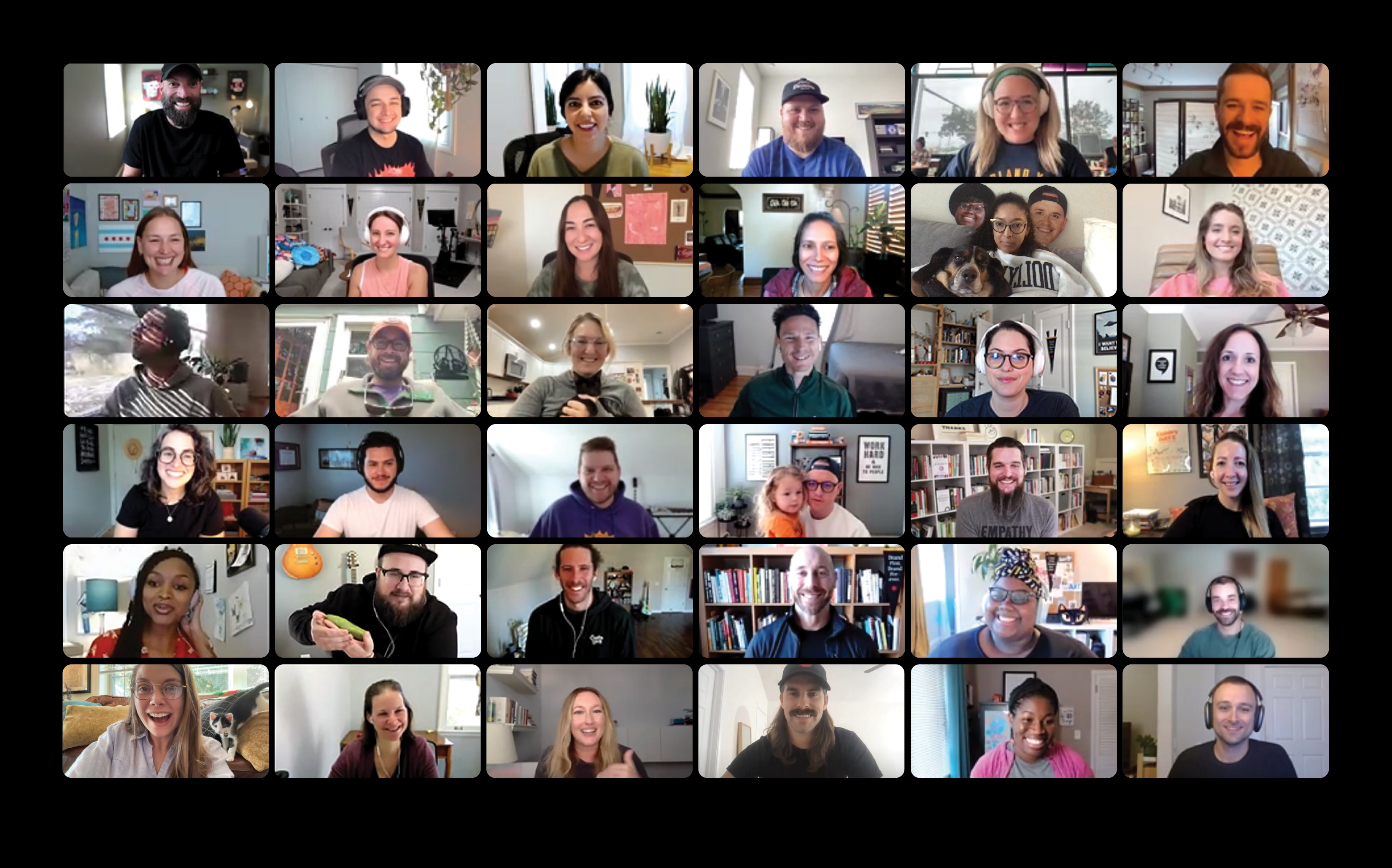 Screenshot of the Focus Lab team in a Zoom meeting.
