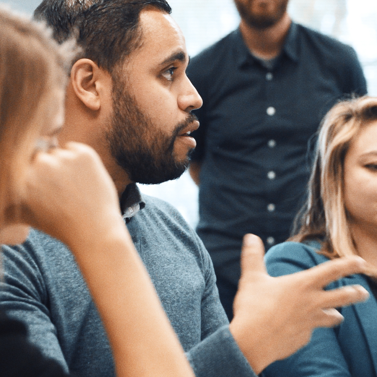 Marketo's team discusses their goals and challenges during the strategy session.